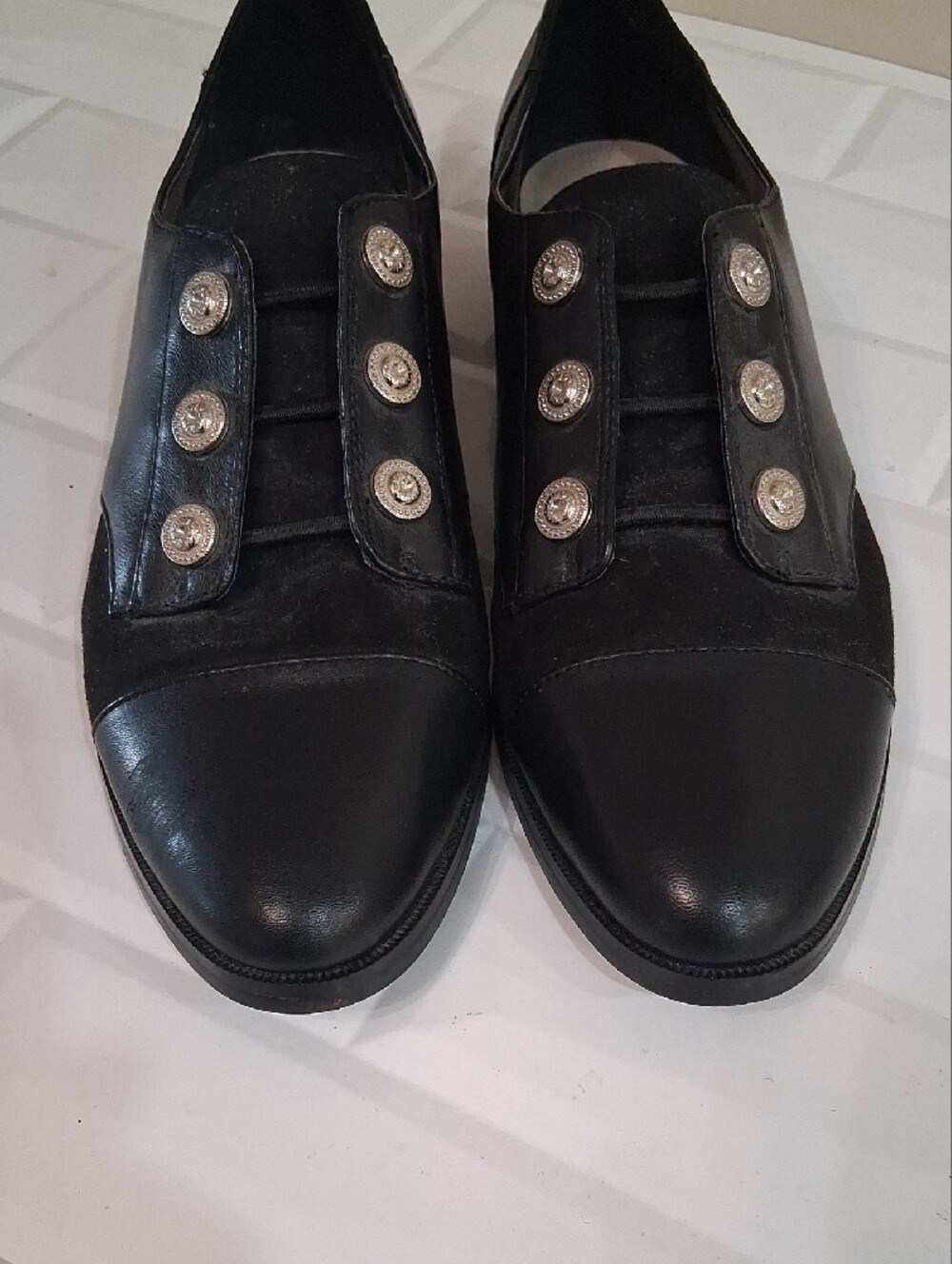 Nine West Hastao Military Style Leather Oxfords/ Loafers Size 9.5 - Picture 3 of 13